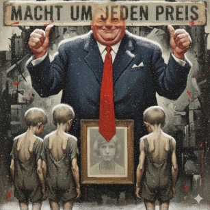 Macht um jeden Preis, Bild mit weinenden Kindern